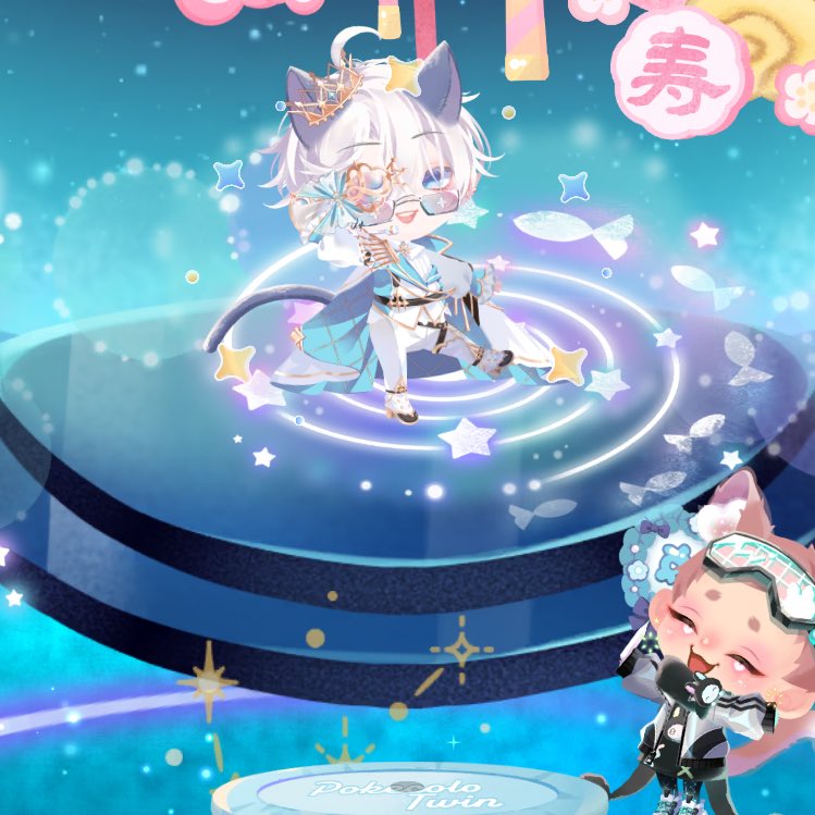 ごゆちゃんがお花見誘ってくれた
可愛い過ぎる🥰
なんか知らない間に新しいアイテムが置いてあって早速遊んでみたりした！