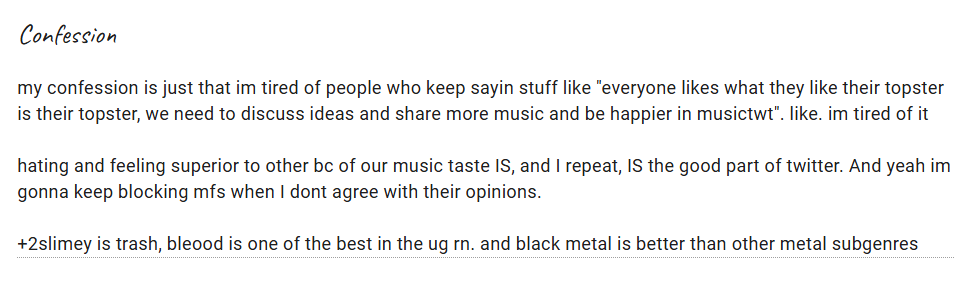 Music Twt Confessions tweet media