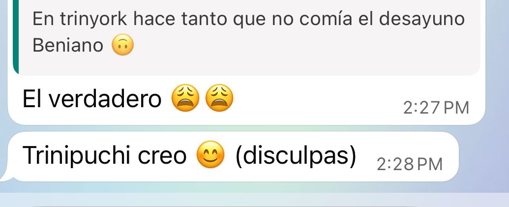 Mi mamá tirandole shade a Trinidad (ella es beniana)