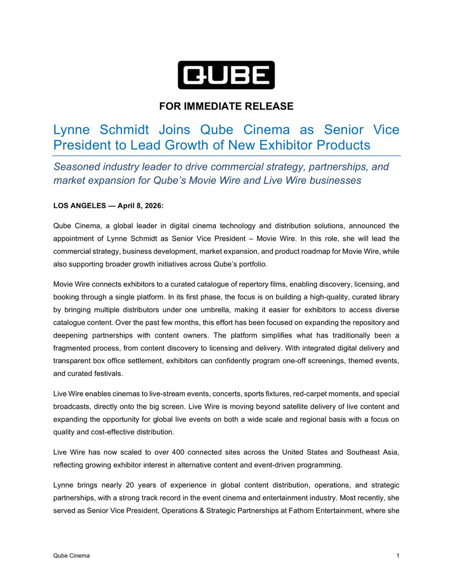 Qube Cinema tweet media