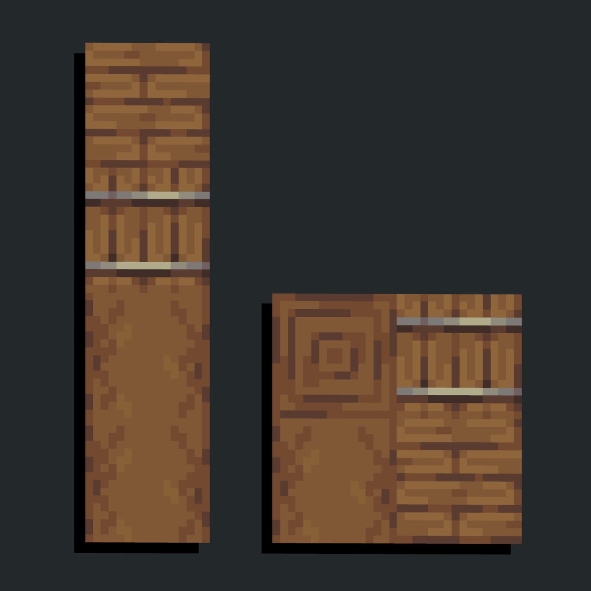 DisneyArchitect's tweet image. Spruce block textures 🪵 Really want to make a new RP, we’ll see if the motivation sticks…😭

#blockbench #Minecraft