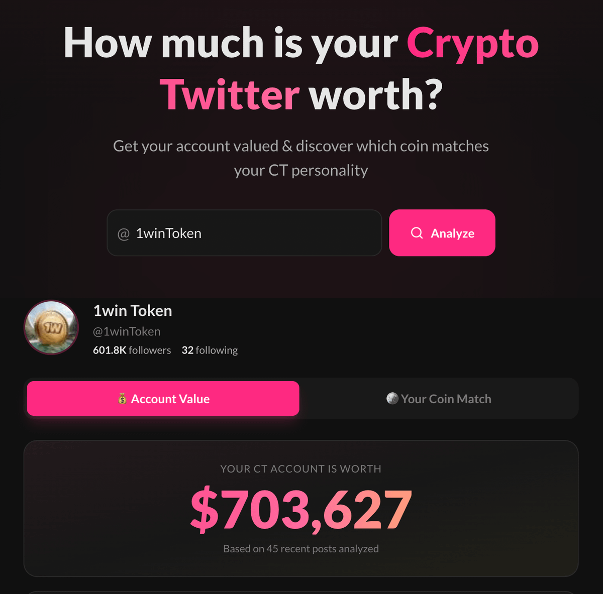 1win Token tweet media