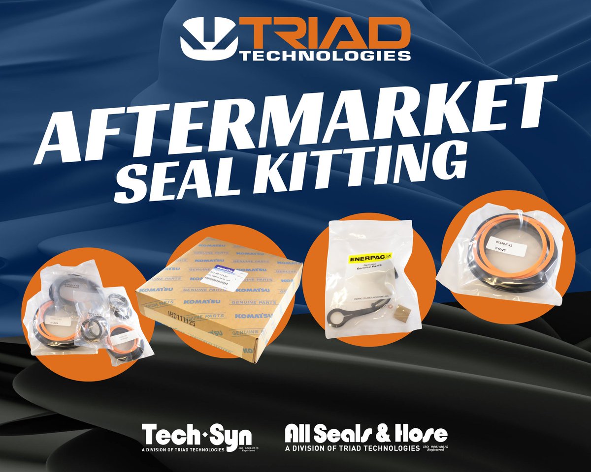Smarter sealing. Less downtime. Tech-Syn / All Seals &amp; Hose seal kits simplify installs, reduce SKUs, and boost performance. 

Learn more: triadtechnologies.com/blog/post/seal…
#SealingSolutions #SealKits #TriadTechnologies