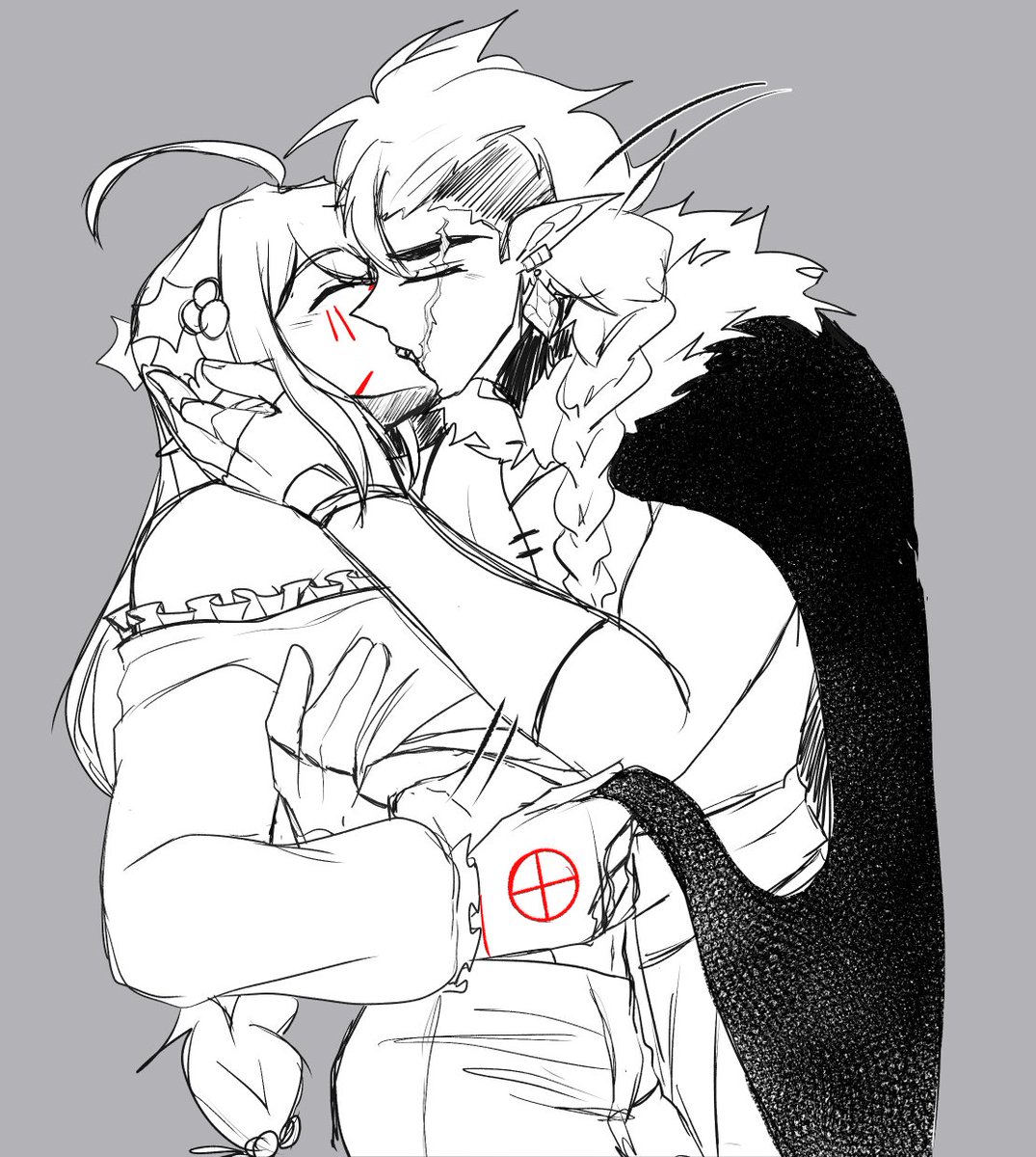 cutecherryart's tweet image. Dnd Ship sketches of my half ork with my friend's Paladin hehe ♥ 

#dnd #BL #halfling #ork #elf