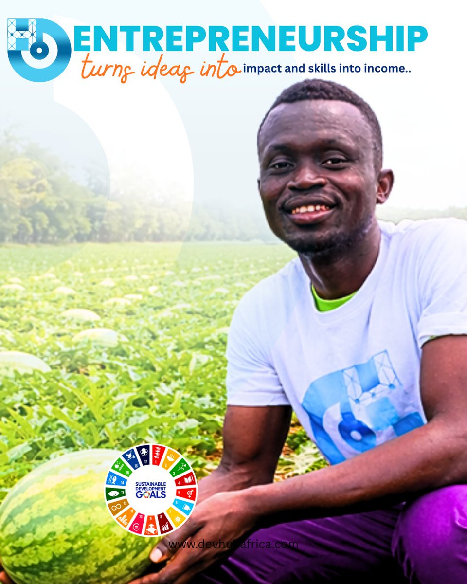 DevhubAfricalbg's tweet photo. Entrepreneurship turns ideas into impact and skills into income.
#SDG8 #YouthEmpowerment #DevHubAfrica https://t.co/6aCOouvjqN