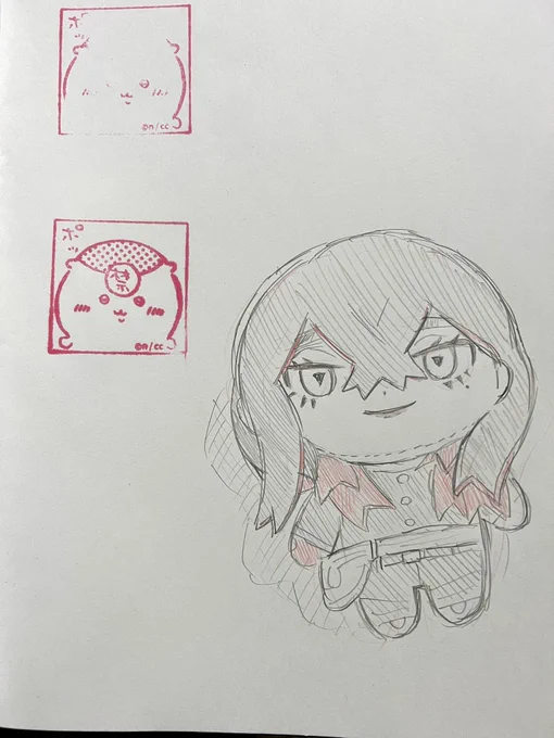 ぬいぐるみの絵を描いた🎶 