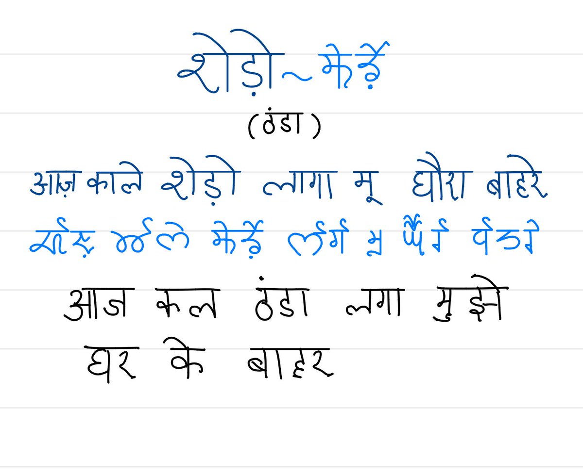 pahadiheritage's tweet photo. #LearnPahadi ~ Bushahri/Rampuri dialect of Mahasu Pahadi

शेड़ो - ठंडा

#OperationTankri https://t.co/DvRg6fCPWS