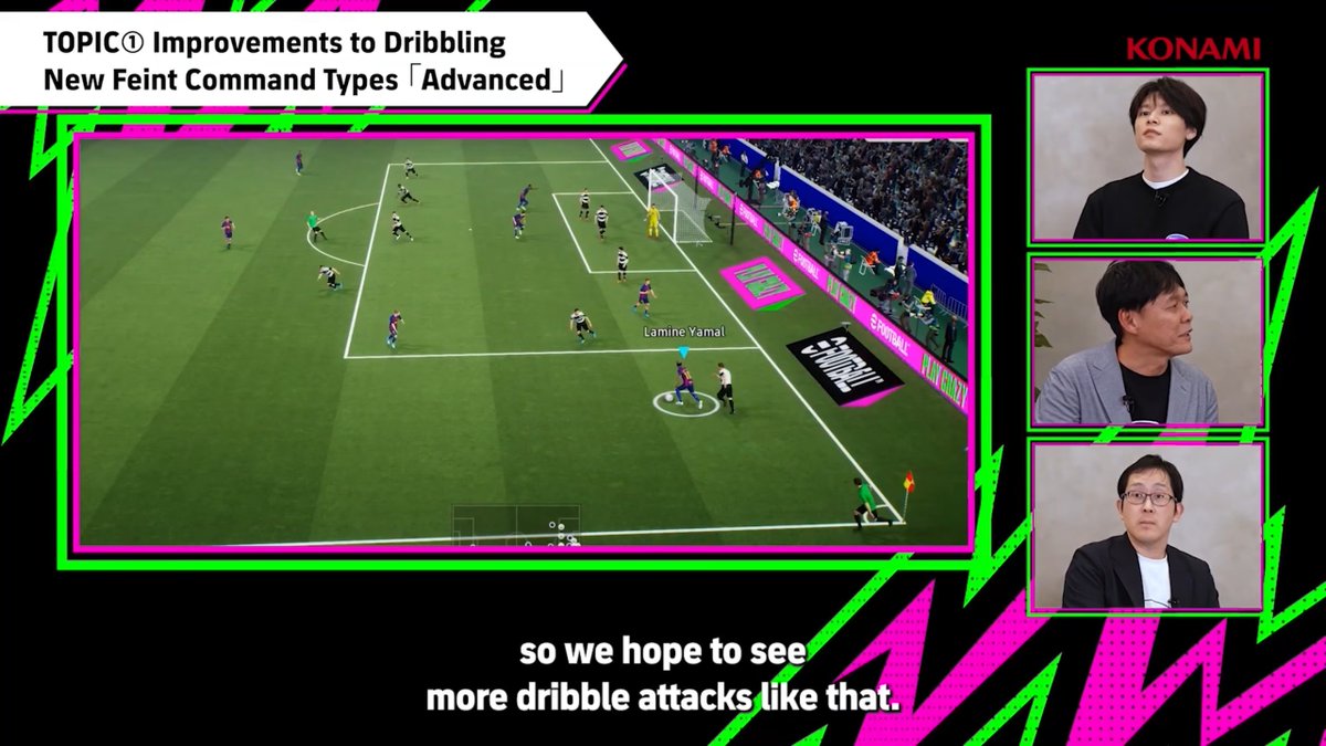 PESFootballClub's tweet image. Résumé des nouveautés de gameplay 5.4.0 :

➡️ Les joueurs seront plus rapides et fluides lors des dribbles avec le ballon
➡️ Deux nouvelles options pour faire des gestes techniques sur mobile (avancé ou facile)
➡️ Baisse de la réactivité des défenseurs face à des dribbles (1/3)