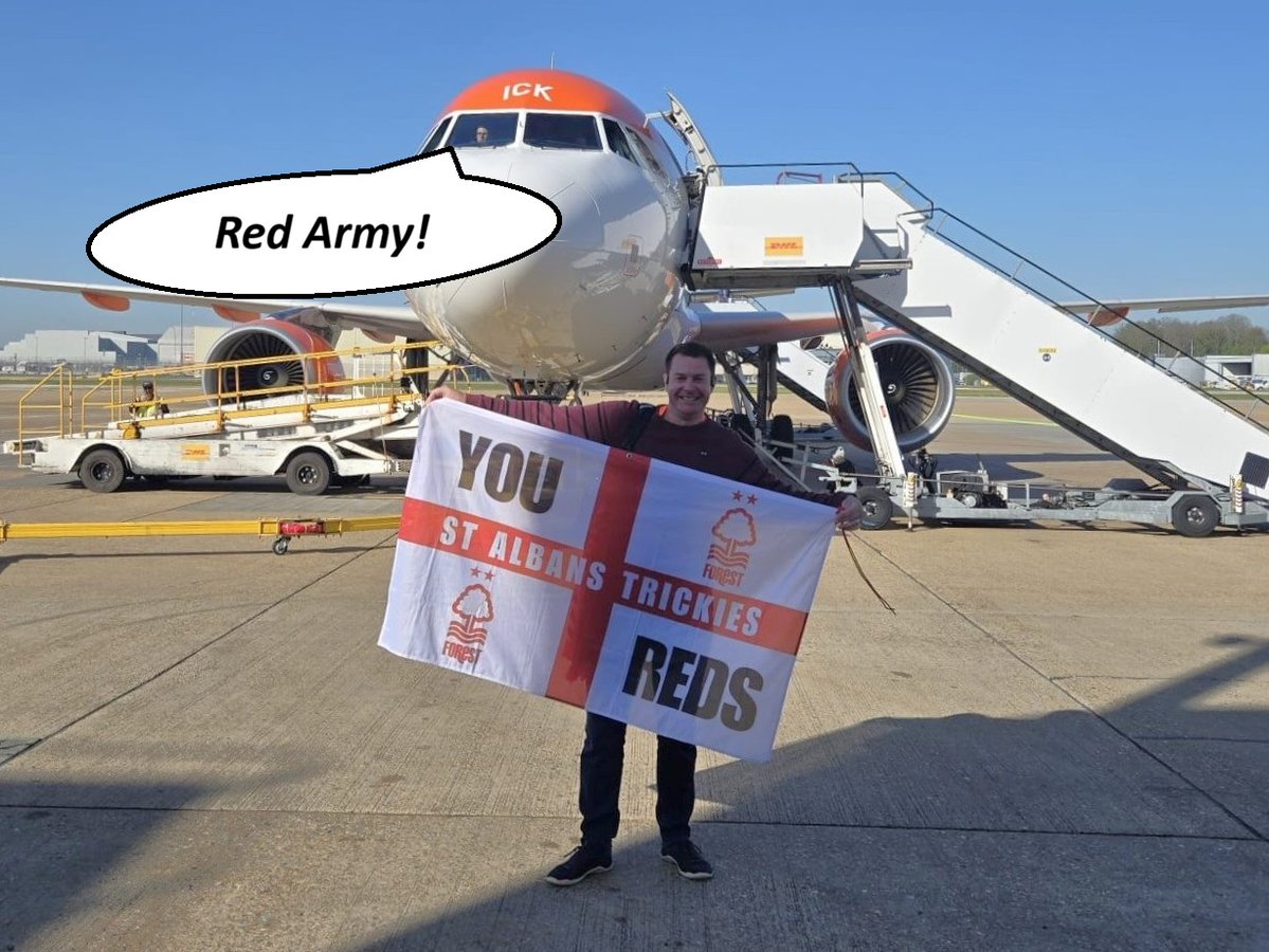 NFFCStAlbans's tweet image. On our way! St Albans Trickies representatives on their way to Porto for tomorrow's @EuropaLeague QF 1st leg | #nffc #YouReds #porto #awaydays