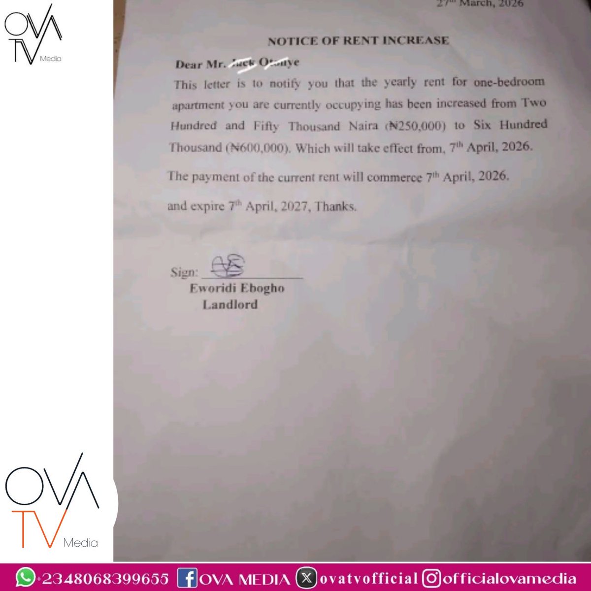 OVA TV MEDIA📡 tweet media