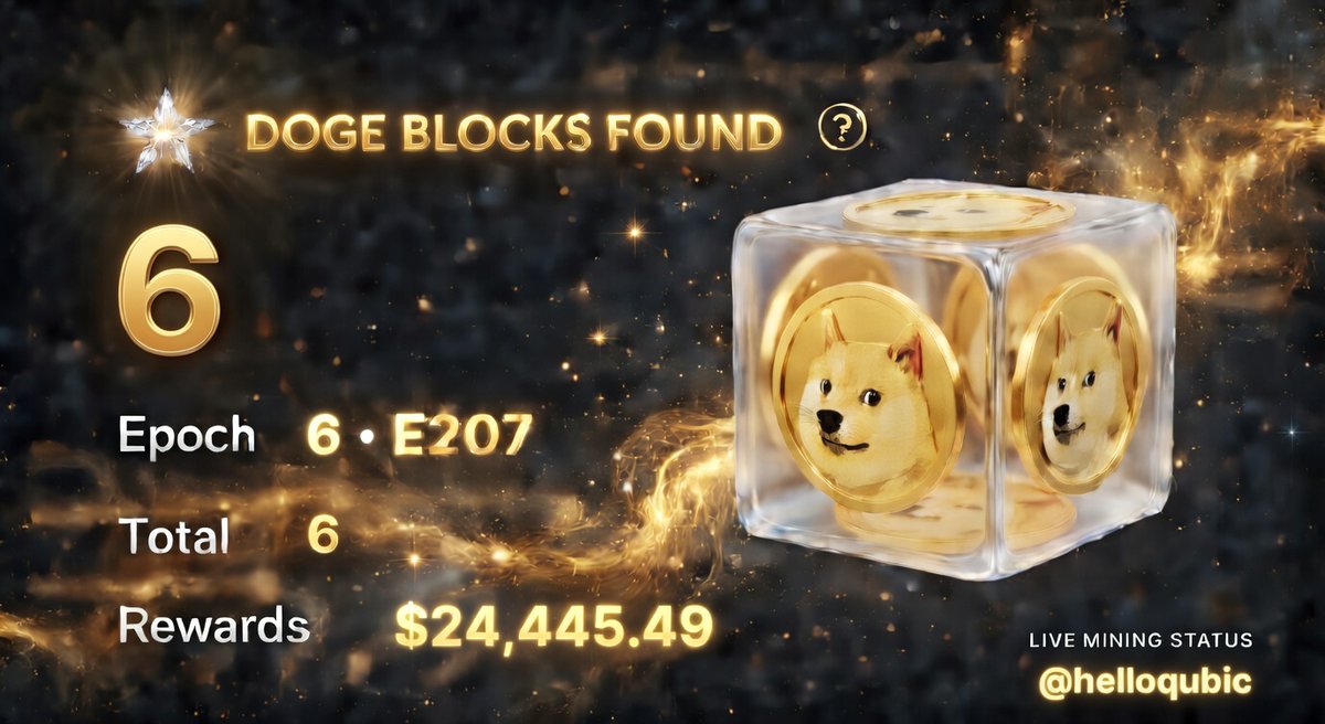 HelloQubic's tweet photo. 6 $DOGE blocks mined and climbing fast
Rewards so far: $24,445.49 👀

#DogeMeetsQubic https://t.co/uCgutix164