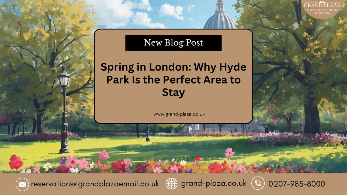 plazaapartment's tweet image. Read our latest blog: Spring in London: Why Hyde Park Is the Perfect Area to Stay
Discover why this iconic location is perfect for your next London stay ✨
Read now: bit.ly/48txXlt
.
#SpringInLondon #HydePark #LondonStay #CityBreak #TravelLondon #BusinessTravel