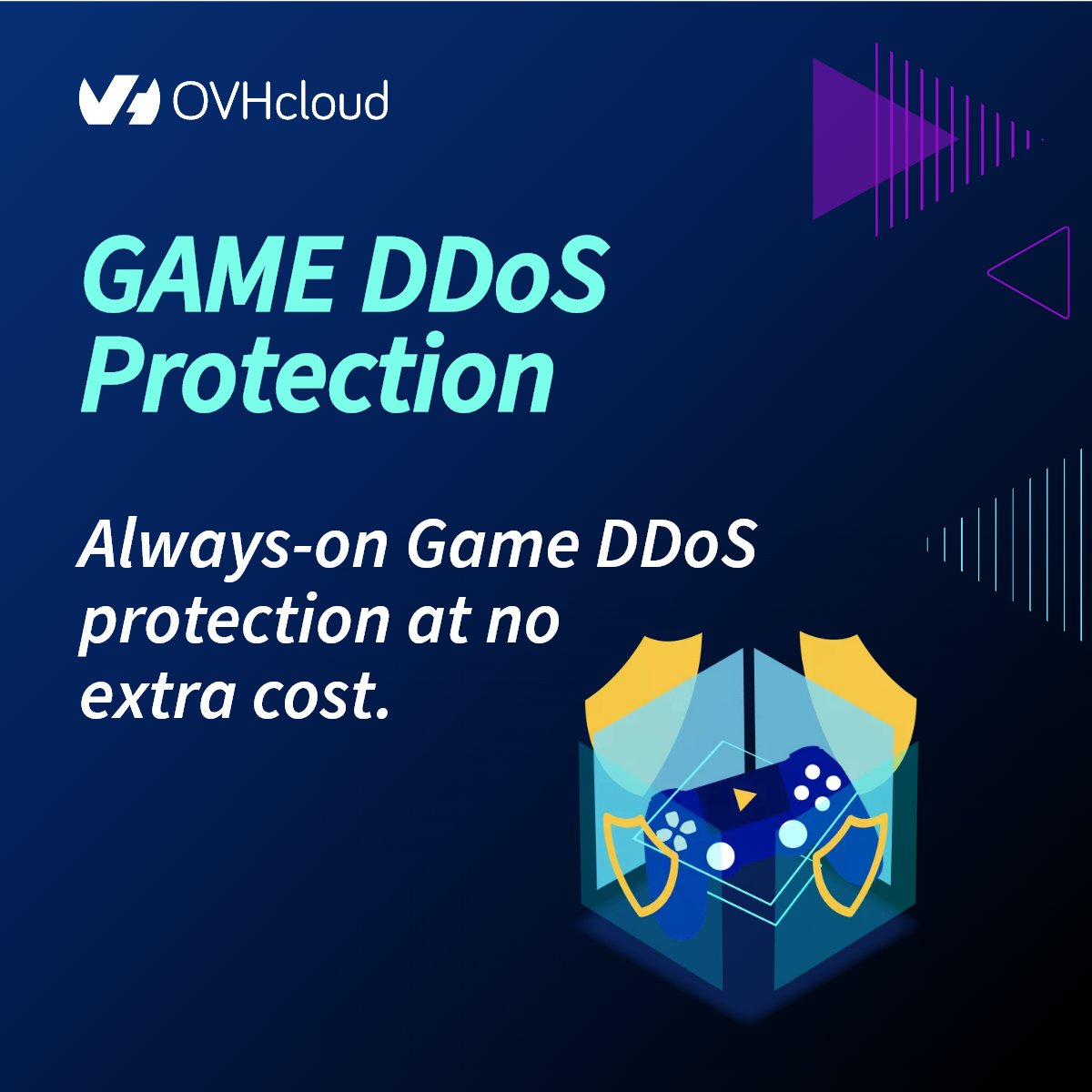 OVHcloud_Gaming's tweet image. #AntiDDoS isn't a feature.
It's a requirement.

Every OVHcloud Gaming #server comes with it.
Because your community shouldn't pay for someone else's action. 🛡️

Learn more 👉 ovhcloud.com/en/security/ga…