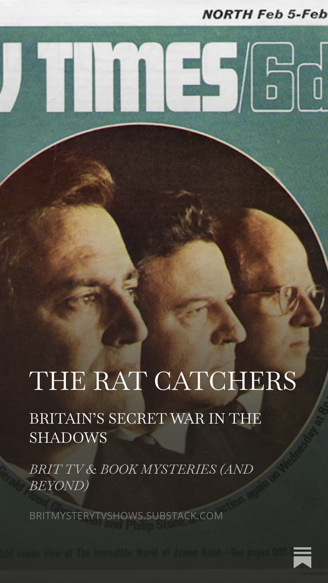Today on Brit TV &amp; Book Mysteries, we uncover another almost forgotten British espionage series, The Rat Catchers...
tinyurl.com/ratcatchers7