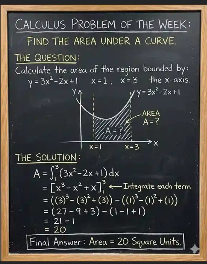 adegunjoshua's tweet image. Application of integral Calculus.
#Calculus #mathisfun #mathtutor