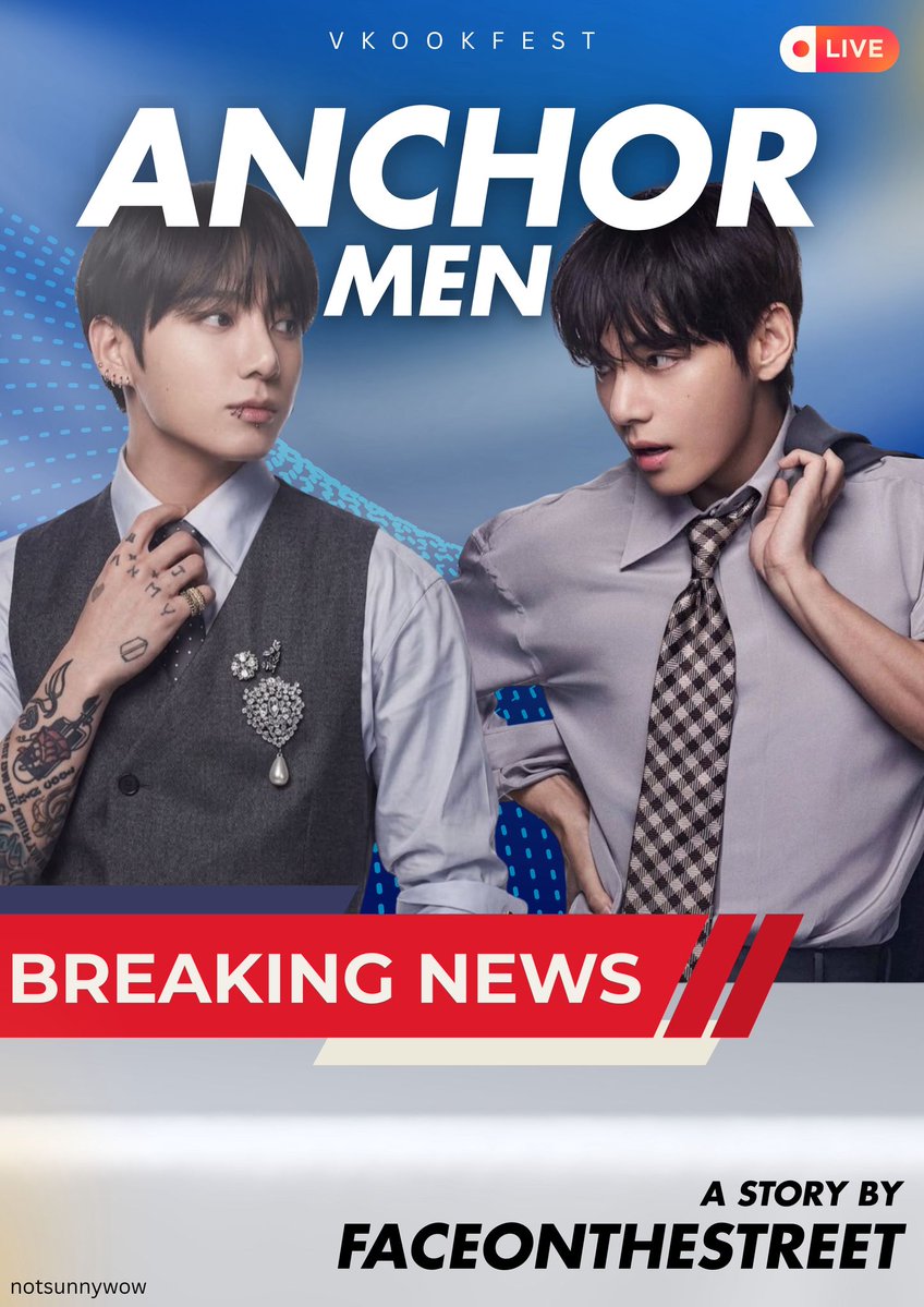 vkookficrec's tweet photo. Anchor Men ; #taekookau #vkookfest 

AO3 : https://t.co/6DjPhcqkow
X : @AnnBrandtWrites https://t.co/u1wEa2d7MR