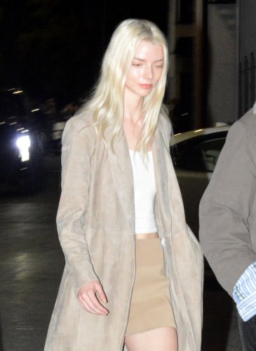 anya taylor-joy spotted attending justin bieber’s private concert in west hollywood last april 4th 🤎