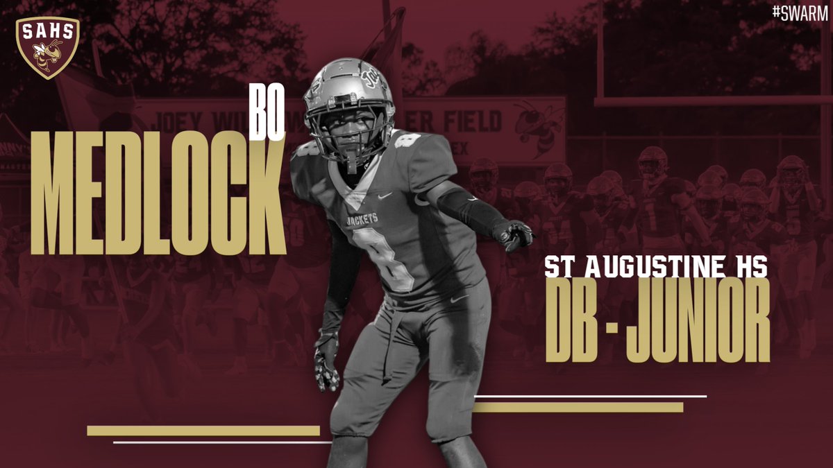RecruitSAHS's tweet photo. 💎 Class of 2028 DB/RB @Medlock08 
💎 DB/RB 3.0 GPA
💎 5'10 165 
💎 DB who can play anywhere in the secondary! Explosive and great open field tackler!
🎥: https://t.co/lwPvBWdZjP

Contact for more info! #SWARM
HC @CoachBraddock_ 
DC @coachcitro
SPT/Recruiting @mckayt03 https://t.co/ESOQdSQ0jb