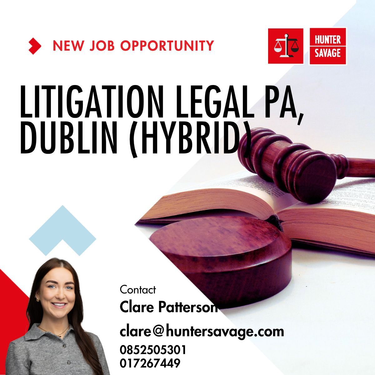 HunterSavageREC's tweet image. ⚖️ Now Hiring: Litigation Legal PA (Healthcare) | Dublin | Hybrid

Join an international firm supporting a busy healthcare team. Strong salary, benefits &amp;amp; progression.

📩 clare@huntersavage.com

#LegalPA #DublinJobs #LegalSupport #HunterSavage