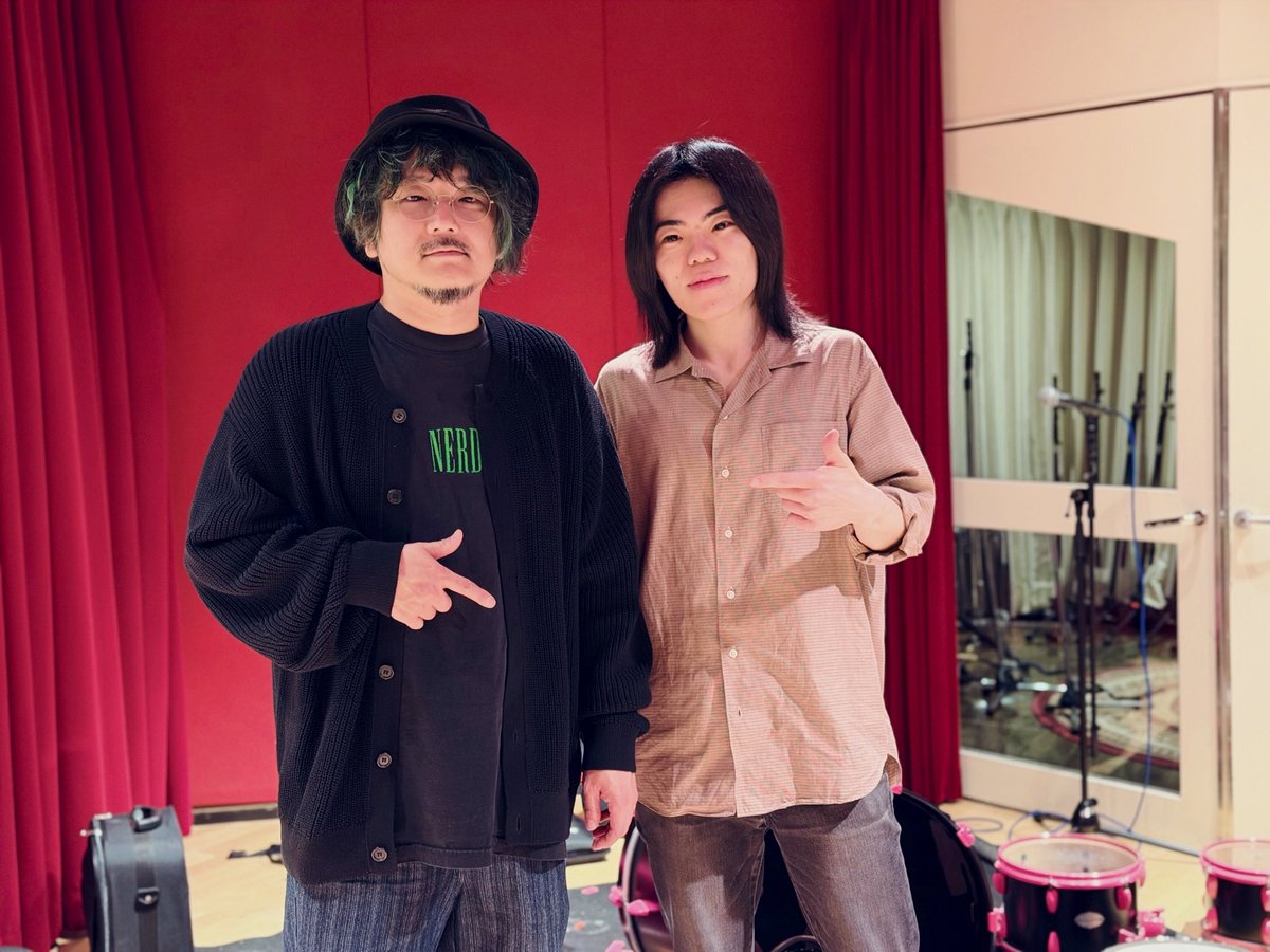 kei4361's tweet image. 昼リハからの夜レコーディング
藤崎くんとバチバチにリズムRecしました
