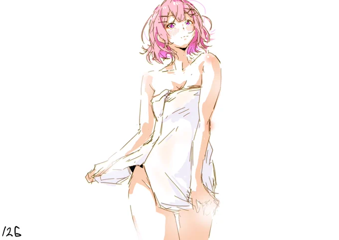 気がついたら バスタオル姿になっていた…