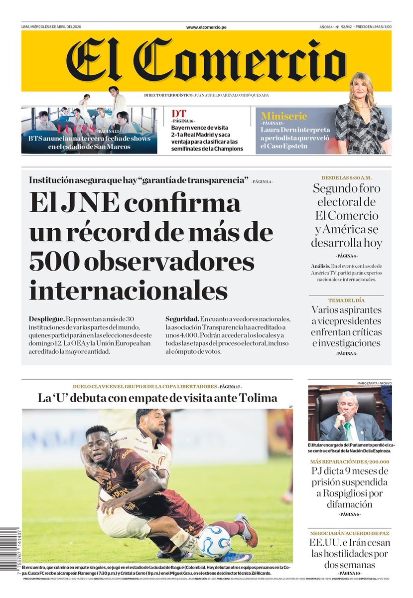 El Comercio tweet media