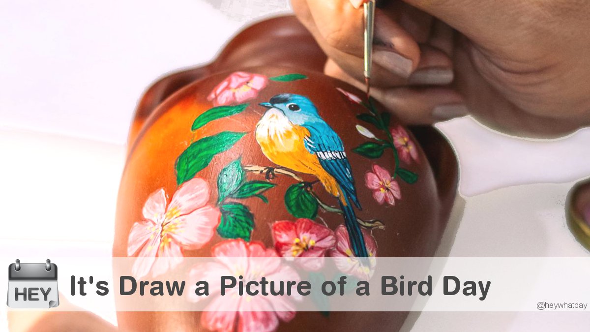 HeyWhatDay's tweet photo. It's Draw a Picture of a Bird Day!
#DrawABirdDay #DABDay #DrawAPictureOfABirdDay https://t.co/miU7yYHWPU