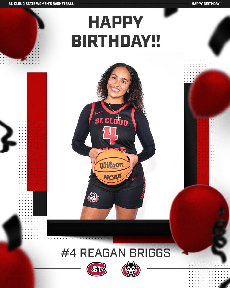 SCSUHuskies_WBB's tweet image. Gooood morning Huskies!! We have another birthday to celebrate this week!🤩 Please help us wish #4 @Reagan_briggs11 a VERY happy birthday!! We hope you have a fantastic day, Reagan!! 🥳🎂🎉🎈 #celebrate