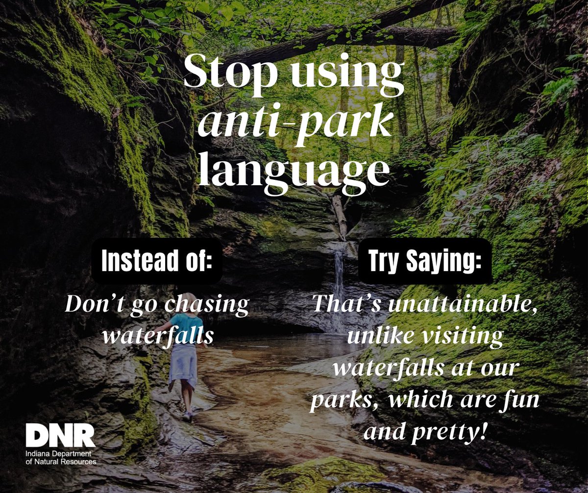 INDNRstateparks's tweet photo. No more anti-park language please! 🌳
https://t.co/e82cfwnxZl https://t.co/9rjte3df9R