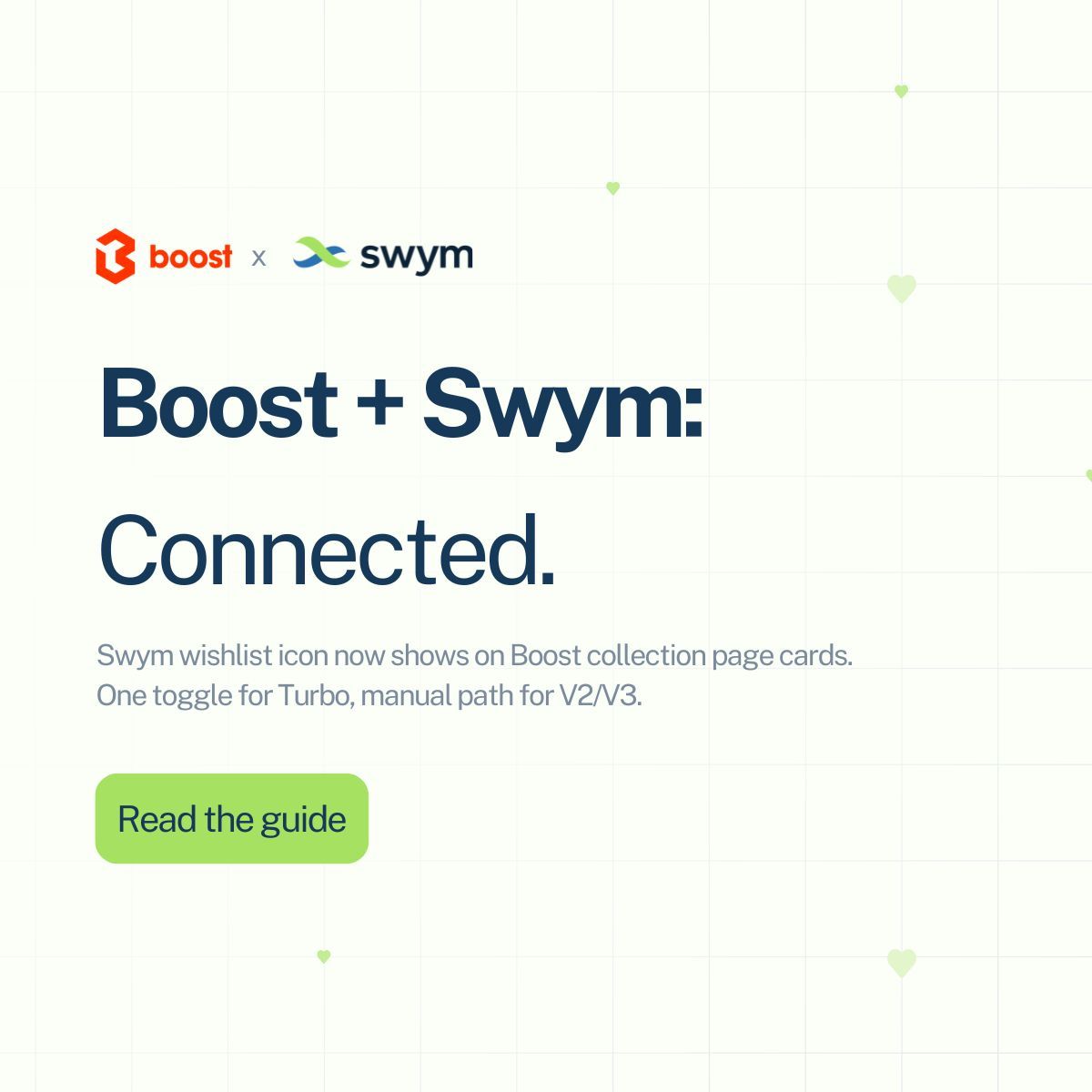 getswym's tweet photo. Already running Boost + Swym? 
Wishlist icon now shows on Boost collection page cards. One toggle for Turbo. 
https://t.co/X0rZ4ld9Pk

#shopify #ecommerce https://t.co/4feJlIbgfW