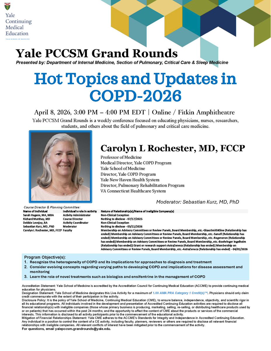 Yale PCCSM tweet media