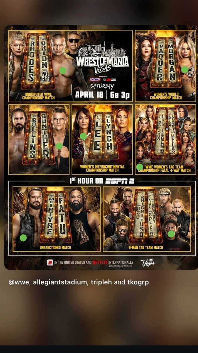 DadesBanzaiOP's tweet photo. Mis predicciones para #Wrestlemania42 #WWE https://t.co/rXnZWBCZfe