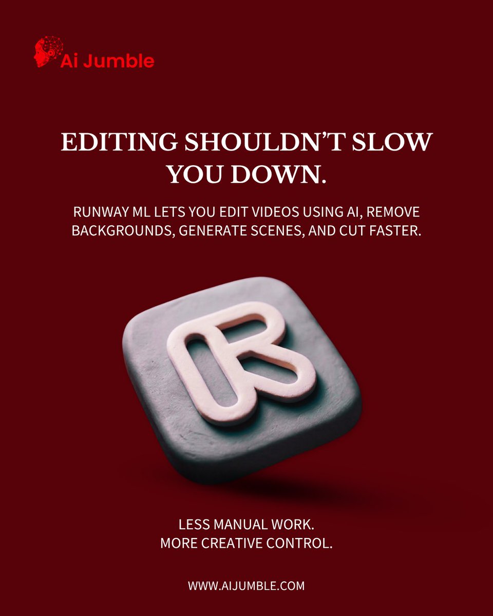 Stop editing videos manually.

Runway Ml can:
– Remove backgrounds
– Generate scenes
– Edit faster

Less manual work. More creative control.

Try it now. Follow for more.

#aitools #videoediting #contentcreation