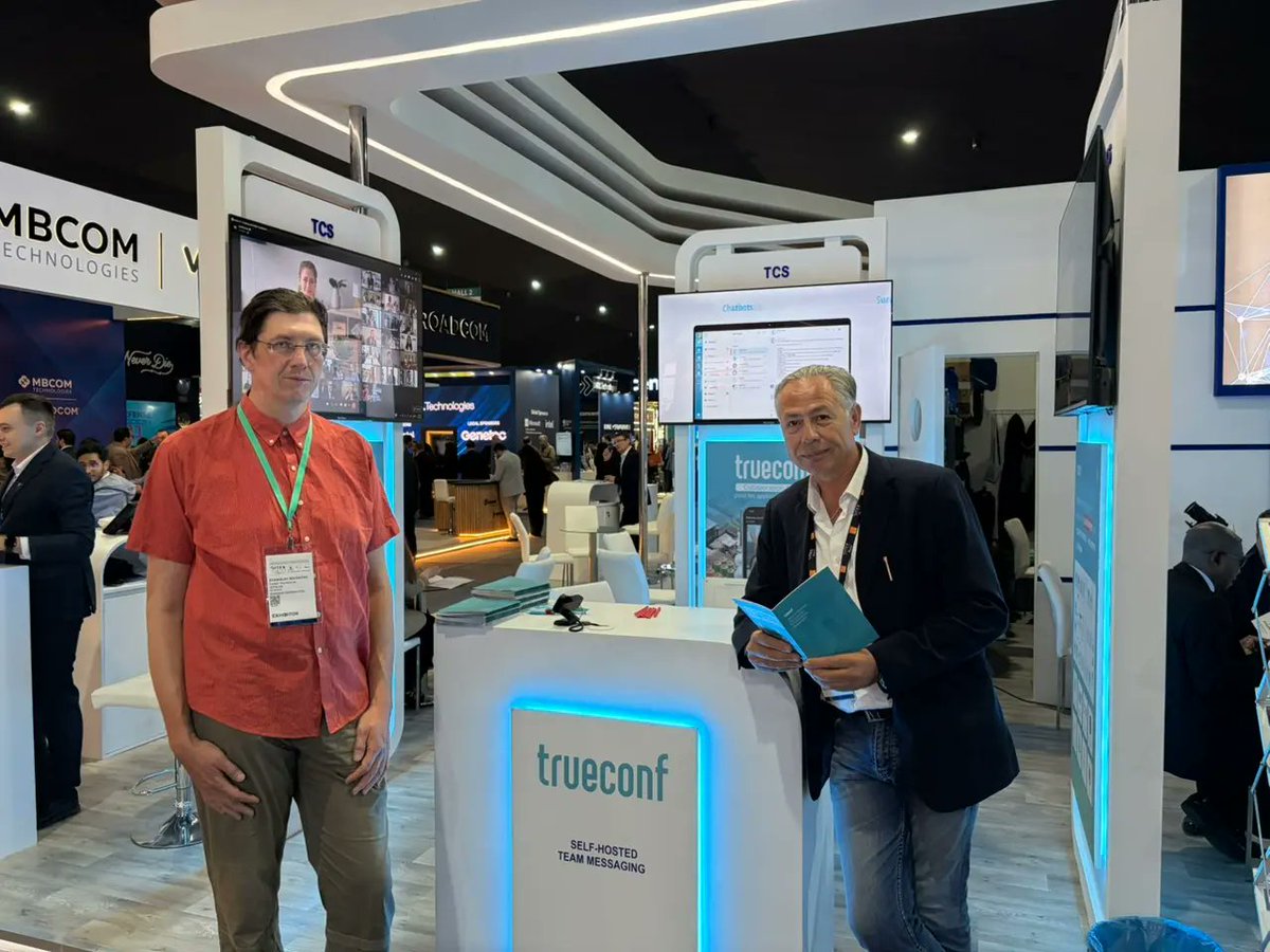 trueconf's tweet photo. 💫Our team is excited to meet industry leaders and showcase TrueConf solutions at GITEX Africa.
In a world where security and privacy matter more than ever, our technologies provide organizations with full control over communications.
Feel free to meet with us at Stand 1D-20🙂 https://t.co/z4h8kw1tuf