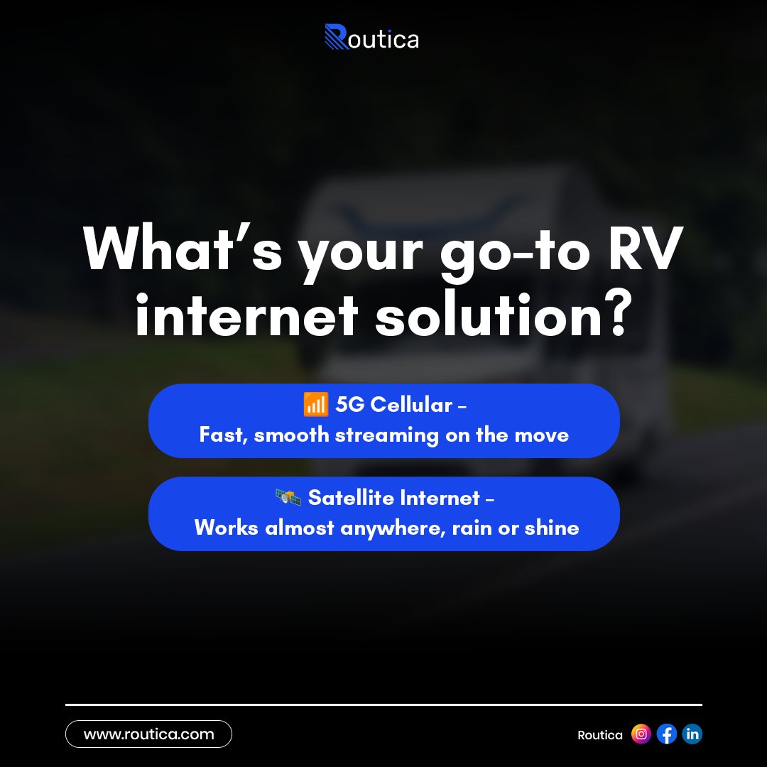 RouticaOfficial's tweet image. Staying connected on the road is everything. Each option has its perks:

Which one powers your adventure? Vote now! 👇

→ Tap your choice and let us know why in the comments!

#RVLife #VanLifeTech #MobileConnectivity #Routica #RVTravel #RoadTripReady #AdventureConnected