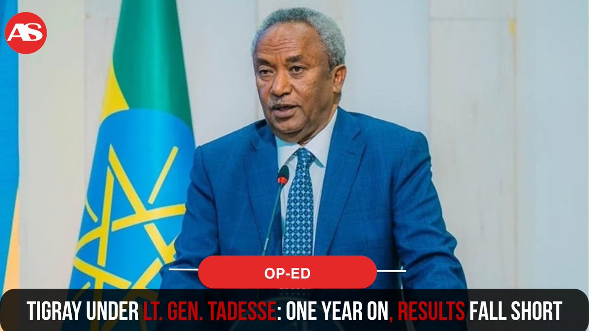 addisstandard's tweet image. #Op_ed: #Tigray Under Lt. Gen. Tadesse: One year on, results fall short
addisstandard.com/?p=56404

On 8 April 2025, Lt. Gen. Tadesse Worede was appointed president of the Tigray Interim Administration (#TIA), marking exactly one year in office today. In conjunction with this