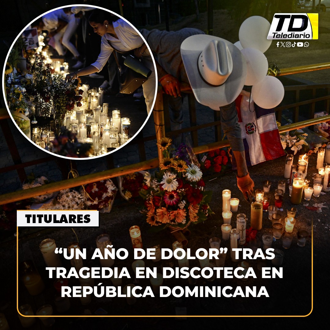 TelediarioGT's tweet image. Recuerdan #tragedia en discoteca: “un año de mucho dolor” en #RD 🖤🕯️➡ bit.ly/4meLXp0