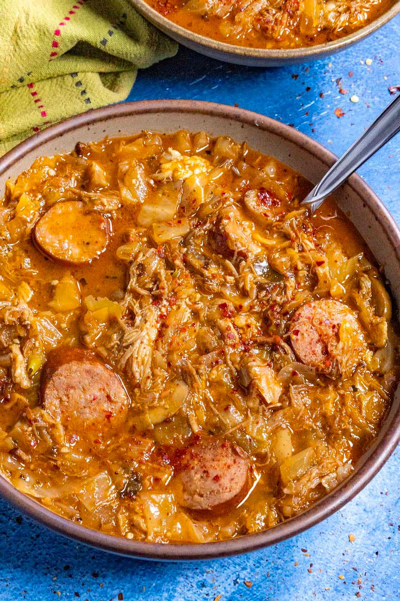 jalapenomadness's tweet photo. Bigos is a hearty Polish stew made with a mix of meats simmered with sauerkraut and cabbage until everything turns rich, tangy, and deeply savory.
RECIPE: https://t.co/BiOUMjdjBP
#bigos #stew #soup #recipe #foodie https://t.co/km4sj0vB2k
