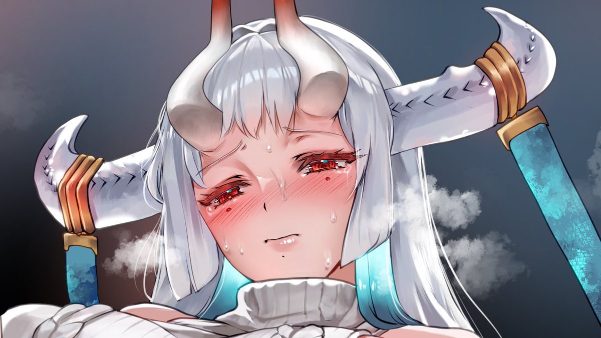 (1/2)ftnrの自キャラ絵を……描きました! 全体図はリプのリンクから、Ci-enアカウントフォロー(無料)でご覧いただけます!
汗の描き方を理解した気がする!(気がするだけかも) 