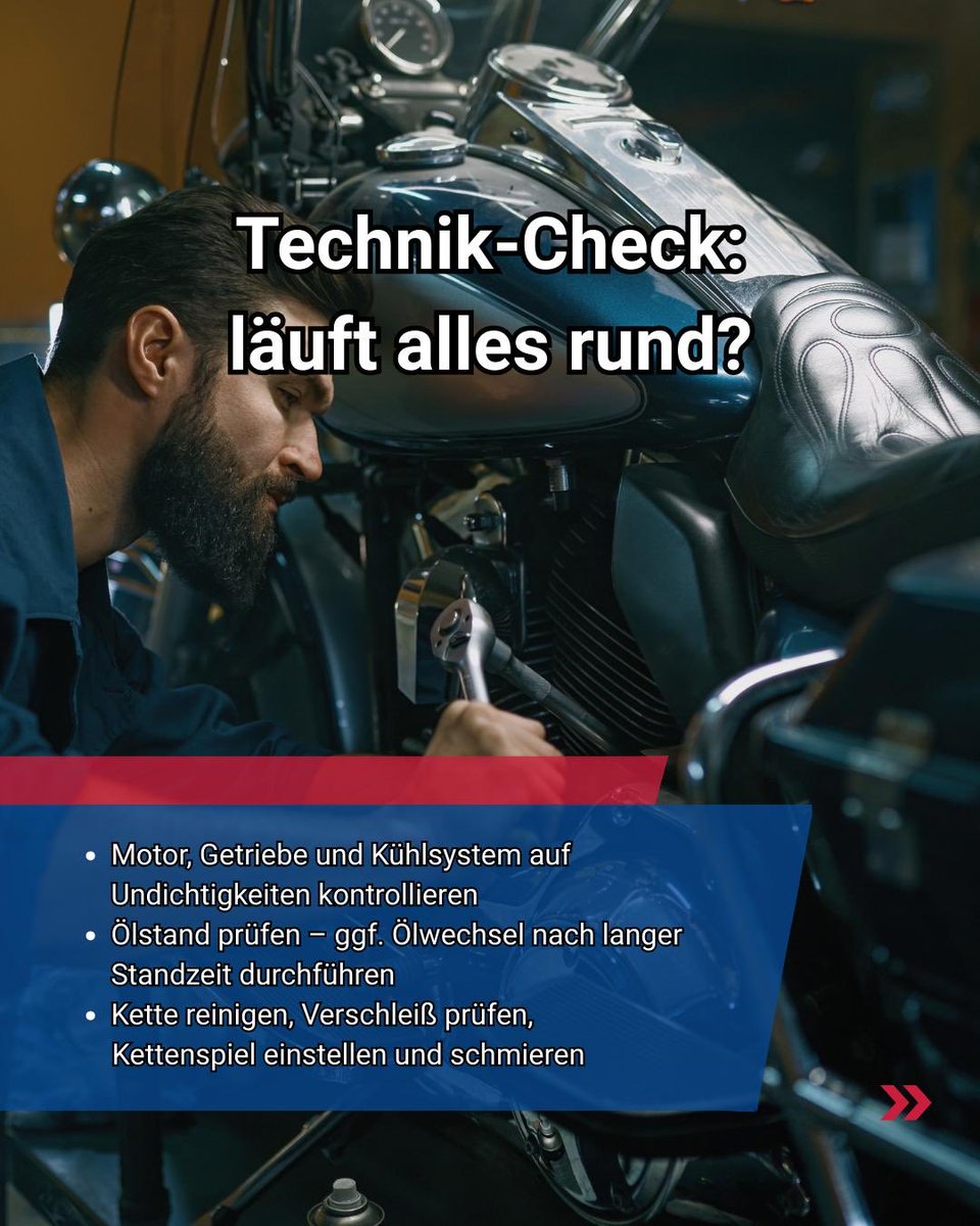 ThuringenTuv's tweet image. Die Motorrad-#Saison startet – und wir wollen, dass Du #sicher unterwegs bist! 🏍️💨
Wichtig: Nach der langen Winterpause braucht nicht nur Dein #Bike sanftes Einfahren, auch Du solltest es entspannt angehen lassen. Wir zeigen es Dir:
