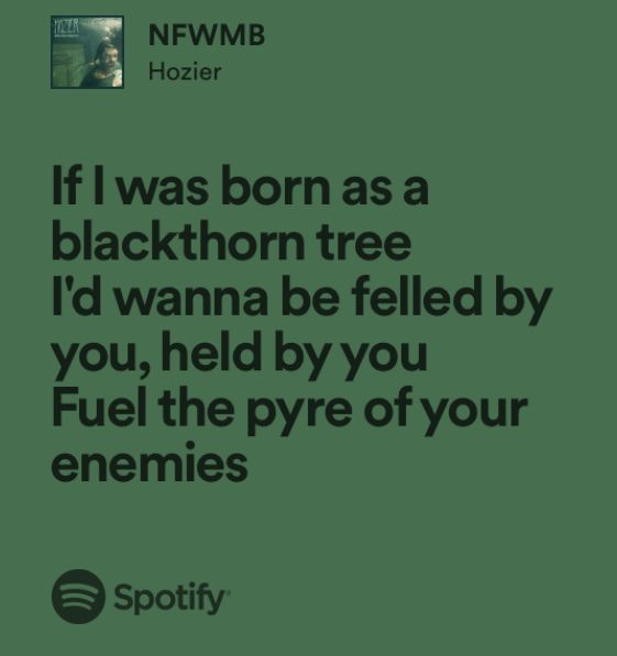 well, my good friend Hozier does.