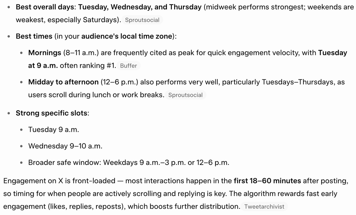 Why Timing Still Matters on X

Posting when your followers are online increases the chance of quick interactions, signaling quality to the algorithm.

When is the best time to post on X for maximum engagement: