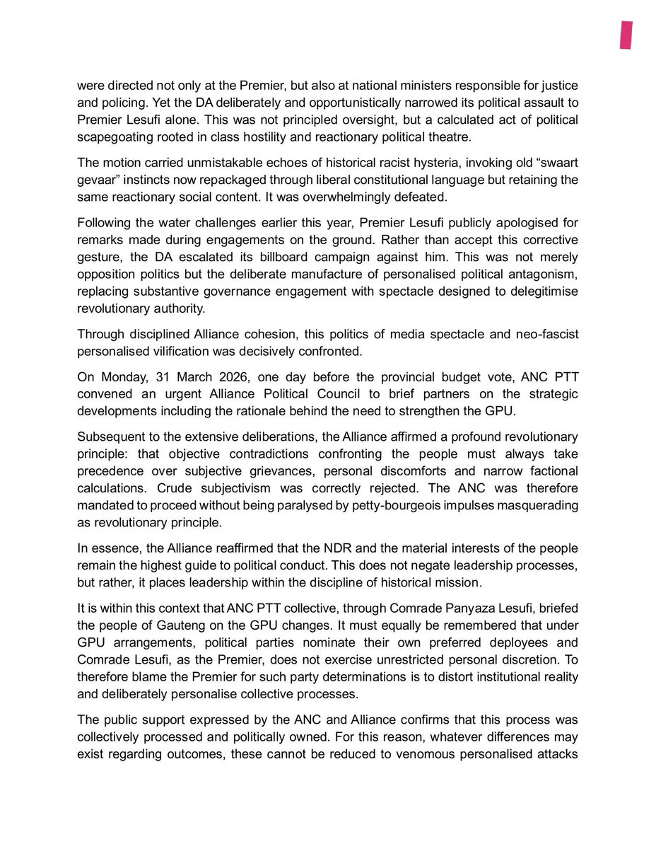 GPSACP's tweet photo. SACP Gauteng welcomes the passing of the Gauteng Provincial budget, fiscal and local government stability https://t.co/bHweXiQ43Q
