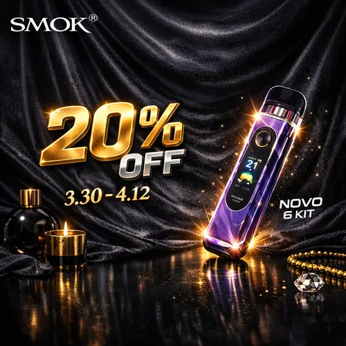 🕑Time Is Running Out! 20% Off Smok Novo 6 Kits Until 4/12!

Key Features:

•Compact, pocket-friendly design
•Adjustable wattage and airflow
•2ml and 3ml pod options
•Auto-draw capability
•Vibrant TFT display
•USB-C charge port
•1700mAh battery

🌐 thecloudsupply.com/smok-novo-6-kit