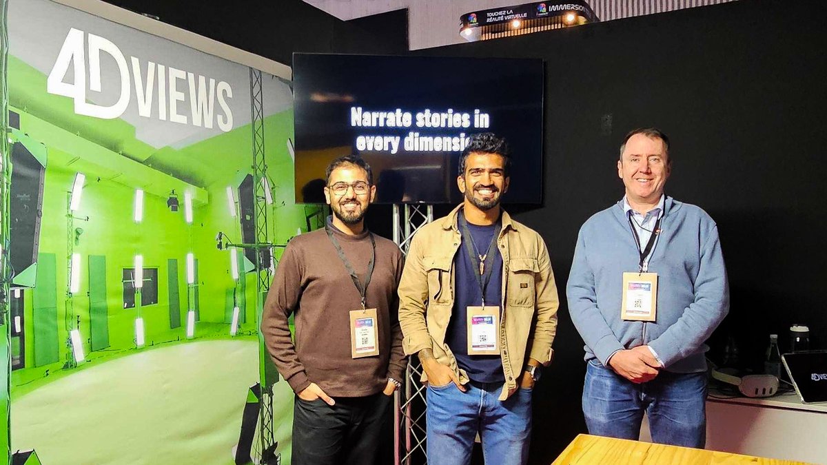 4dviews's tweet photo. We're at #LavalVirtual 2026 in Hall M at Booth 15 📷
Come talk volumetric video with us from 8th to 10th April! 

#VolumetricVideo #XR #ImmersiveMedia https://t.co/01V069zWJS