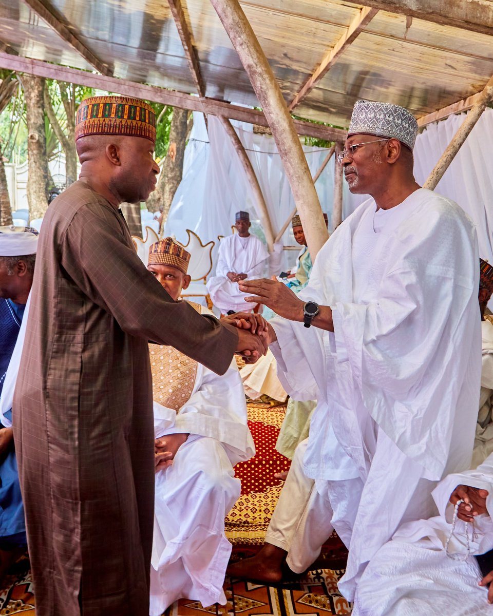 nildsnigeria's tweet photo. On Tuesday, 7th April 2026, Director General,  National Institute for Legislative and Democratic Studies, Professor Abubakar O. Sulaiman, led a delegation of the Institute’s management on a condolence visit to the former Chairman of the Independent National Electoral Commission, Professor Attahiru Jega, following the passing of his  wife, Hajiya Hadiza Attahiru Jega.

Professor Attahiru Jega, who also serves as a consultant to NILDS under its Advanced Executive Education Programme, has been a strong contributor to the Institute’s capacity-building efforts.

Speaking during the visit, Professor Sulaiman expressed deep sympathy on behalf of the Institute, describing the loss as deeply painful. He prayed that Almighty Allah grants the deceased Aljannatul Firdaus, forgives her shortcomings, and grants the family the strength and patience to bear the irreparable loss.