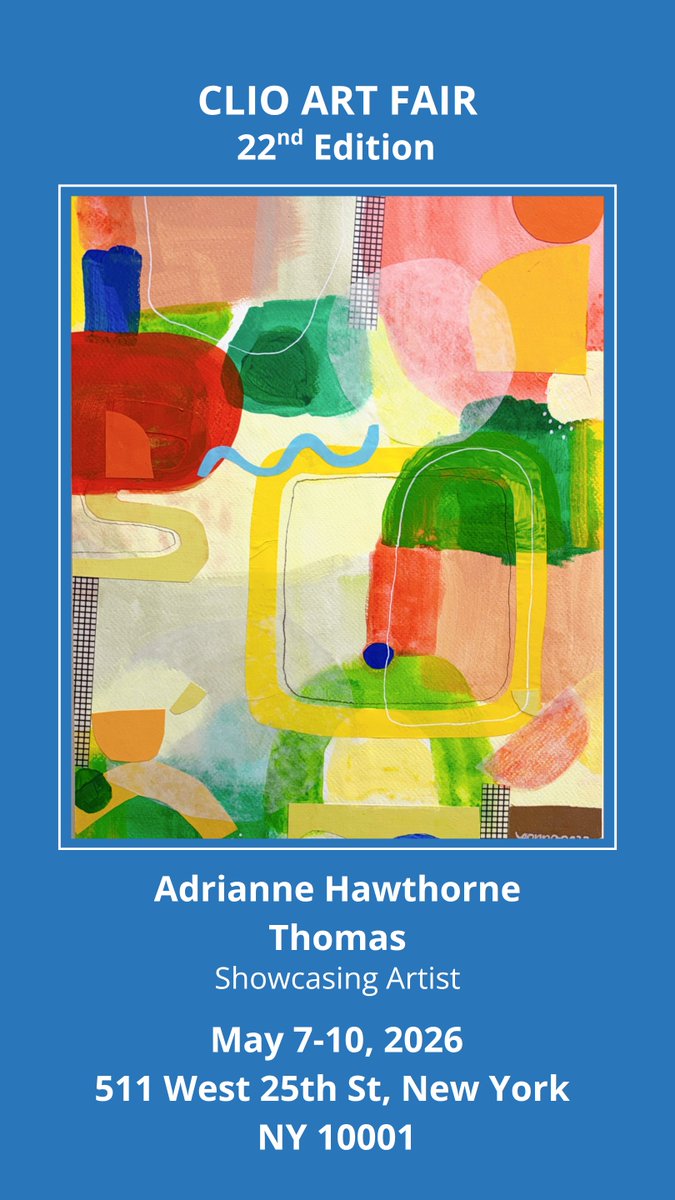 ⭐️ Clio Art Fair May 2026 Editions’ Showcasing Artists!
 
🎨 Adrianne Hawthorne Thomas
#clioartfair #clioartfair2026 #clioartfairmay2026 #makeartworldwide #showcaseinny #independentartist #besogoodtheycantignoreyou #makearteveryday