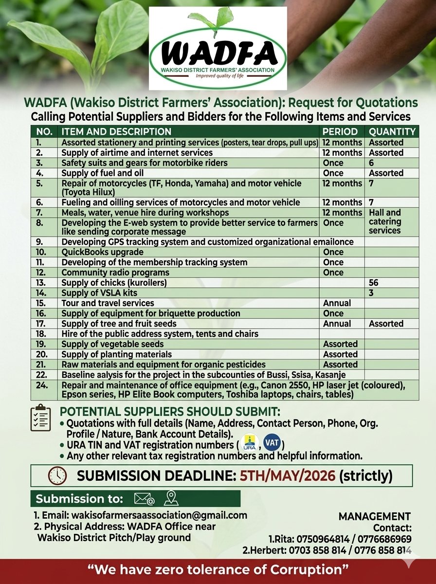 Farmers association of wakiso district tweet media