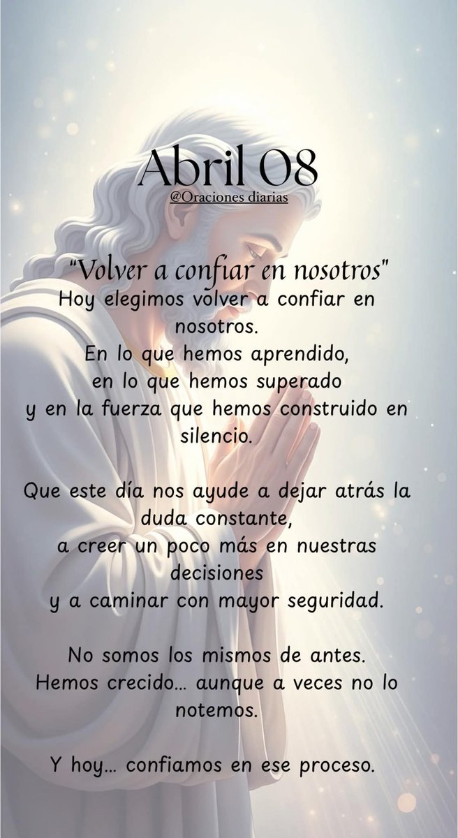 LilianaSnchez9's tweet image. #8deAbril 
Volver a confiar en nosotros 🙏🏻✝️

#gratitud #love #religion #BuenosDias