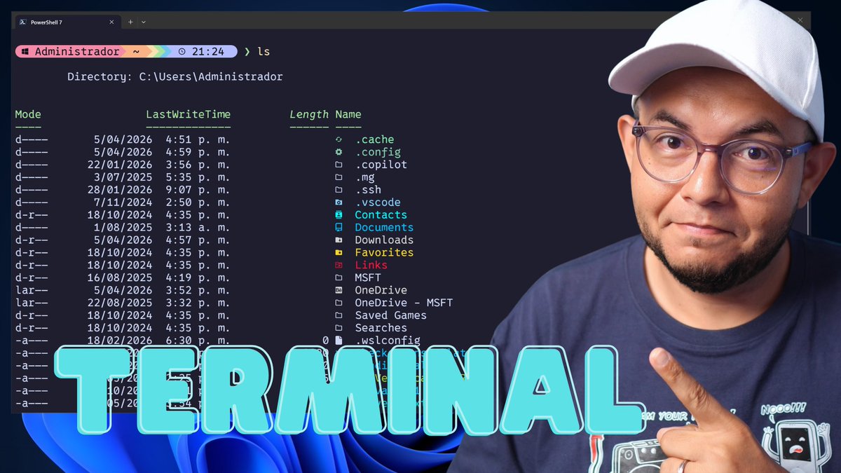 SoyITPro's tweet image. Estas son las 3 configuraciones que realizo en #Windows11 para tener una terminal más bonita.

- Starship
- Catppuccin
- Terminal Icons

Te dejo mi último vídeo con toda la instalación y configuración → youtu.be/QvIzzU4X9es